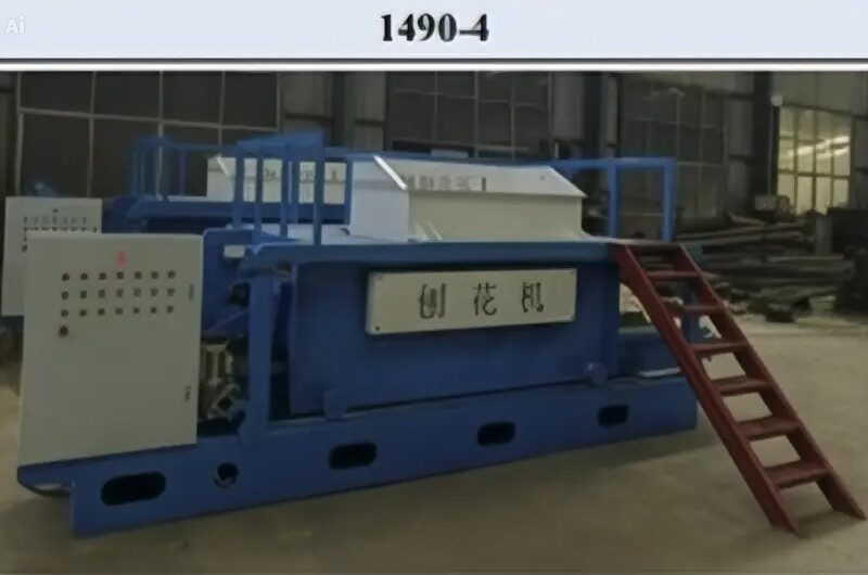 VIRUTEADORA INDUSTRIAL MODELO 1490-4, DE CUATRO MANDRILES Y CAPACIDAD DE PRODUCCIÓN DE 1500 A 2000 Kg/Hora
